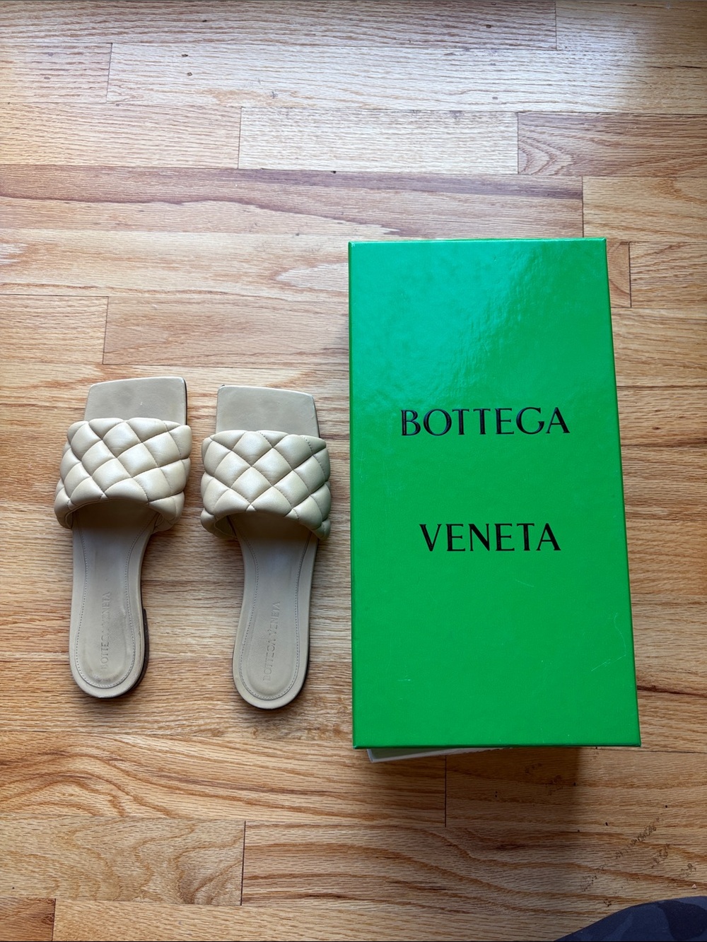 Bottega Veneta Woven Slide | Tan - Cane Sugar | 6.5
